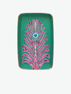 Matthew Williamson X Les Ottomans Peacock Feather Rectangular Iron Tray