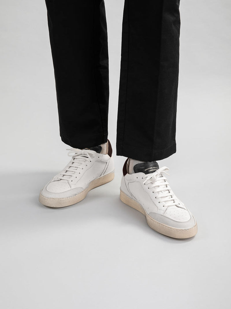 Officine Creative Magic 001 White Leather Low Top Sneakers