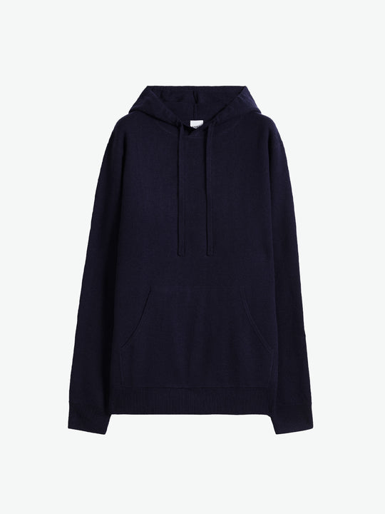 Aspesi Hooded Wool Sweatshirt in Blue