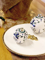 Les Ottomans Hand-Painted Christmas Ball Flowers Large