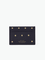 Smythson Flat Card Holder Stars Marine