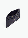 Smythson Flat Card Holder Stars Marine