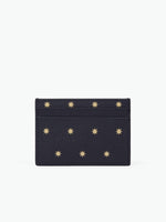 Smythson Flat Card Holder Stars Marine