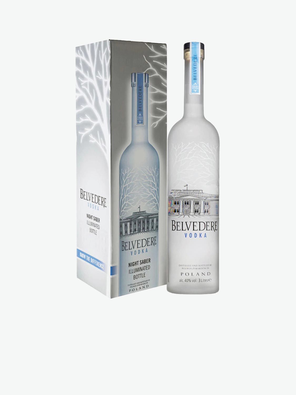Belvedere Vodka 40% Vol. 3l + LED @Malva