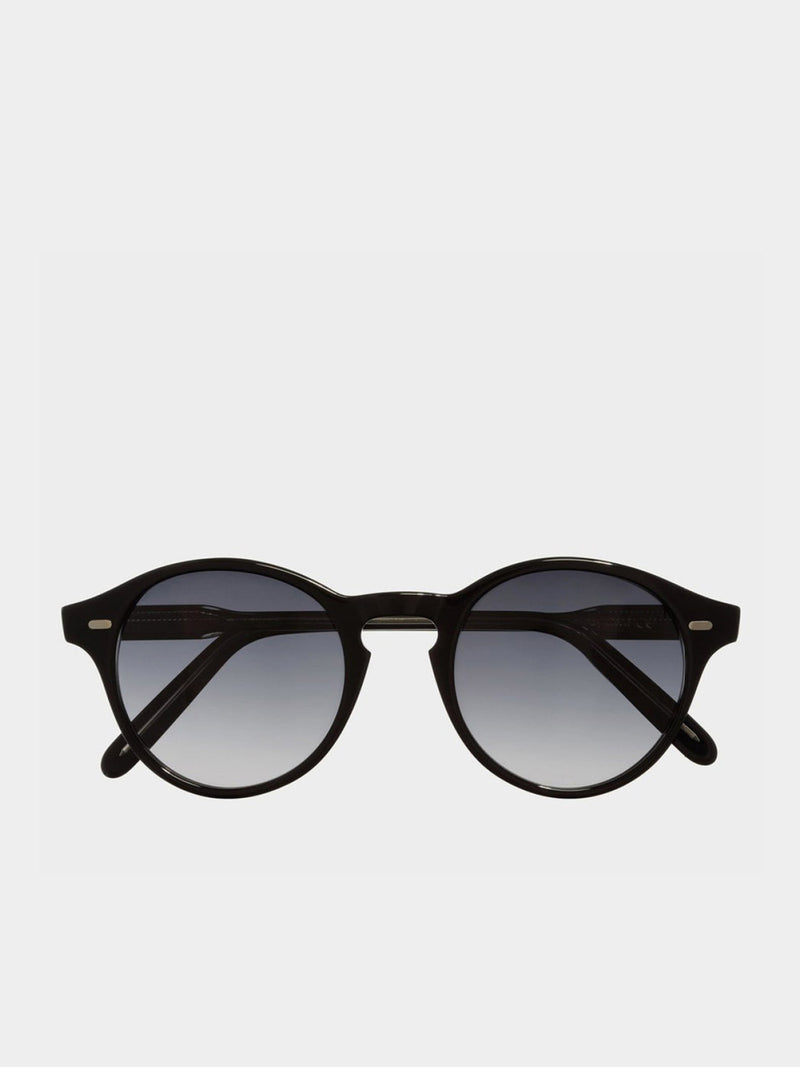 Cutler and Gross 1233 Round Black Acetate Sunglasses